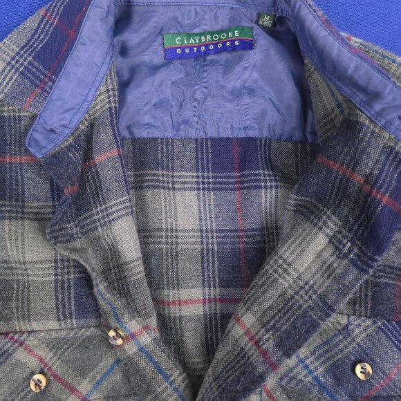 Claybrooke Outdoors Mens Plaid flannel Shirt Medium Acrylic Polyester Shacket - Picture 5 of 8